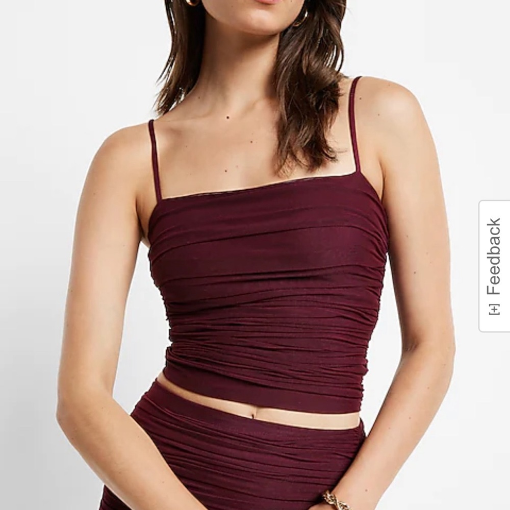 Express Women’s Mesh Cropped Cami Cups Size Small